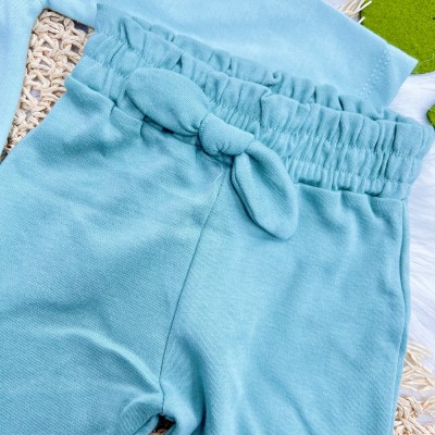 Conj. Body Manga Longa com Flores Bordadas e Calça - Verde